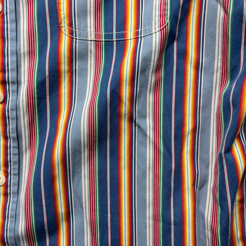 Polo Ralph Lauren Mens Striped Button Down Shirt Large‎ Multi Color #1137